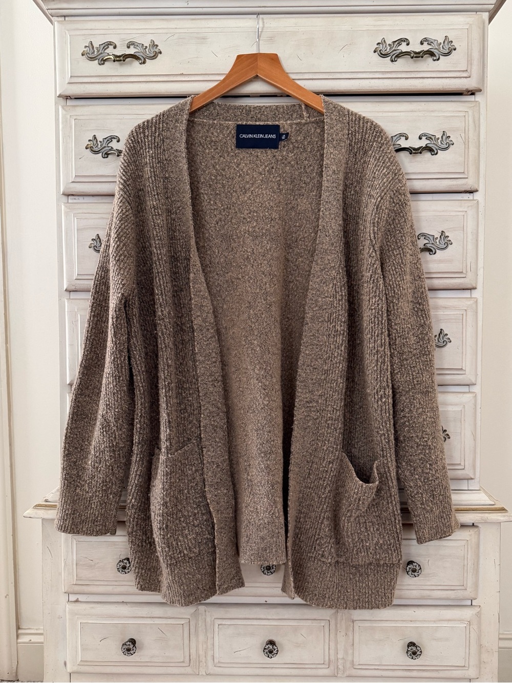 Calvin Klein Cookies and Cream Pocketed Cardigan